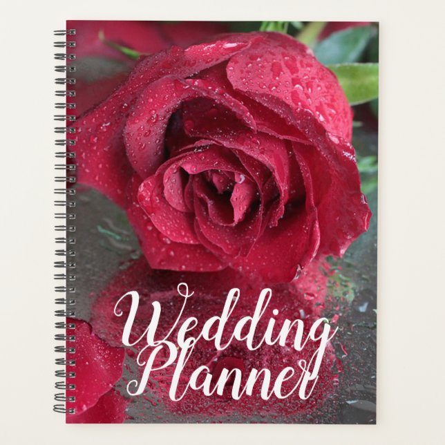 Rote Rose Hochzeit Planer (Vorderseite)