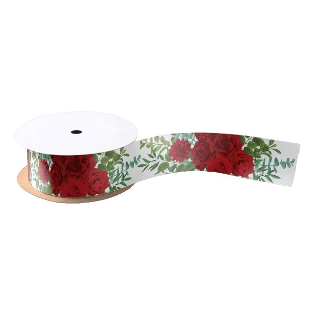 Rote Rose Hochzeit Satinband (Spule)