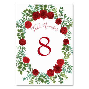 Rote Rose Hochzeit Tischnummer