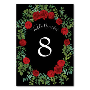 Rote Rose Hochzeit Tischnummer