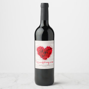 Rote Rose Hochzeit Wein / Sparkling Weinlabel Hhn0 Weinetikett
