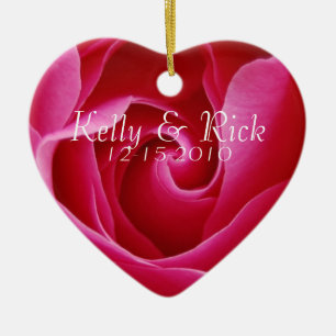 Rote Rose Hochzeitsfeier Keramikornament