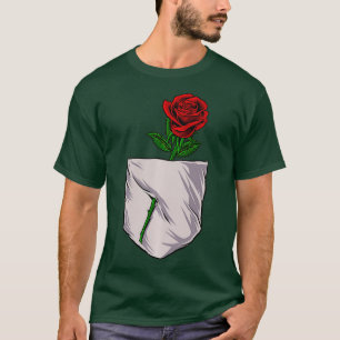 Rote Rose in der Tasche - Geschenke Frauen Mädchen T-Shirt
