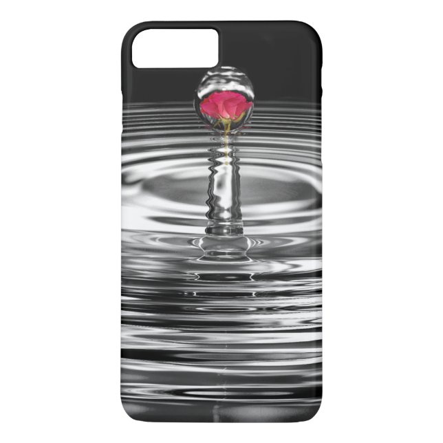 rote Rose in Wassertröpfchen Case-Mate iPhone Hülle (Rückseite)