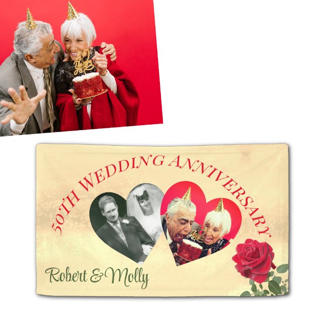 Rote Rose individuelle Hochzeit  Banner (Von Creator hochgeladen)