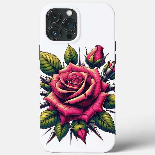 Rote Rose iPhone 13 Pro Max Fall Case-Mate iPhone Hülle (Rückseite)