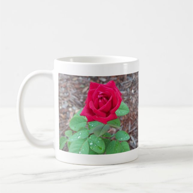 Rote Rose Kaffeetasse (Links)