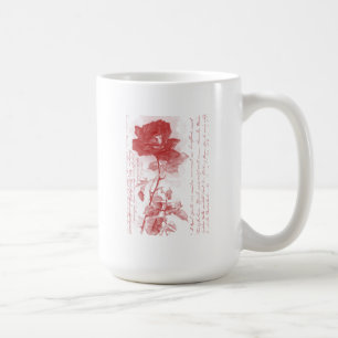 Rote Rose Kaffeetasse