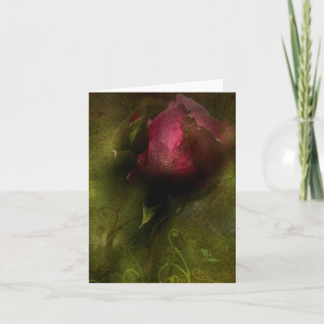 Rote Rose Karte (Vorderseite)