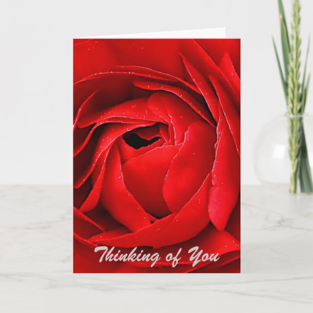 ROTE ROSE KARTE (Vorderseite)