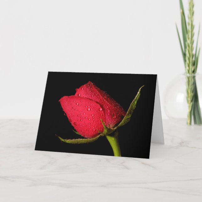Rote Rose Karte (Vorderseite)