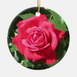 Rote Rose Keramik Ornament