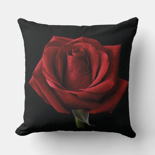Rote Rose Kissen (Vorderseite)