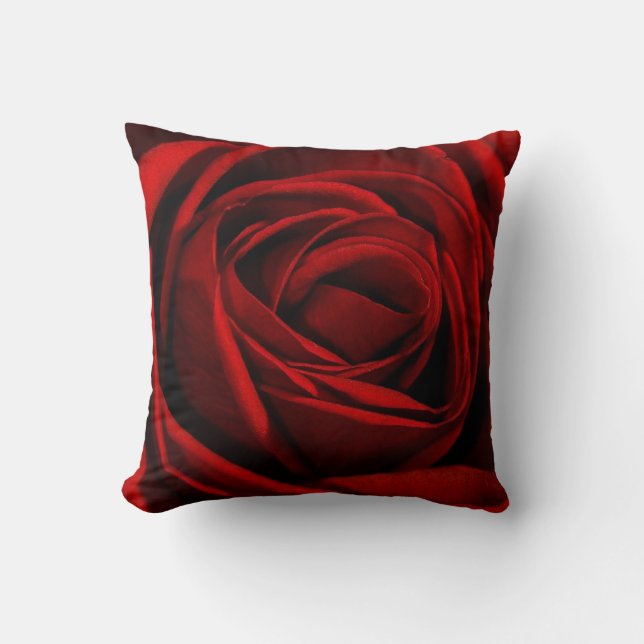 Rote Rose Kissen (Vorderseite)