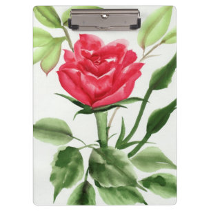 Rote Rose Klemmbrett