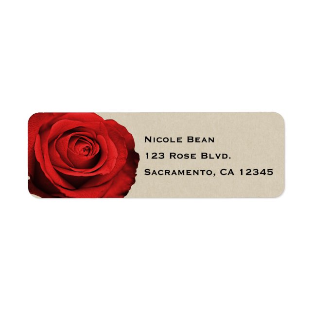 Rote Rose Kraft Rustic Glam Elegant Wedding Gefall (Vorne)