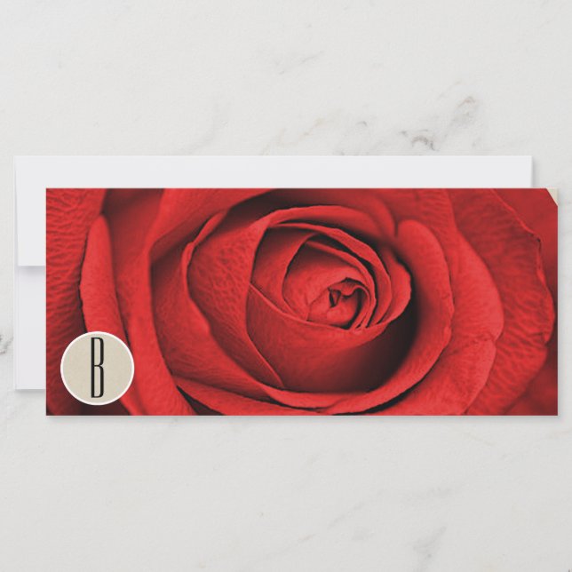 Rote Rose Kraft Rustikales Glam Modernes Geschenkg (Vorderseite)
