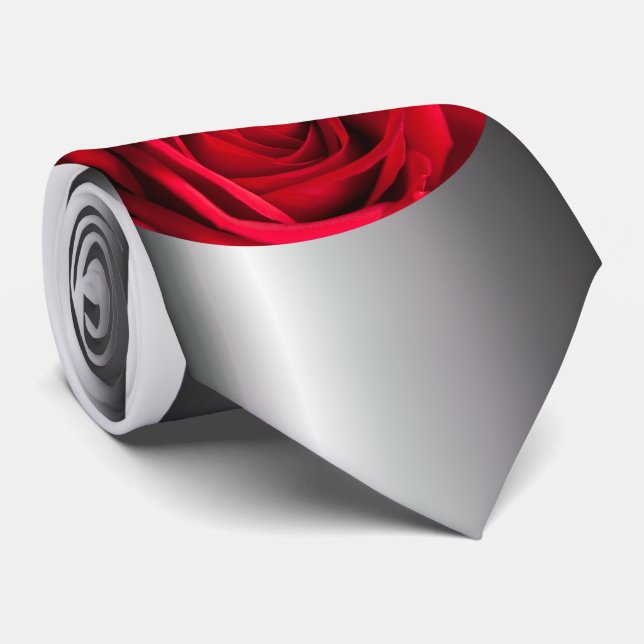 Rote Rose Krawatte (Gerollt)
