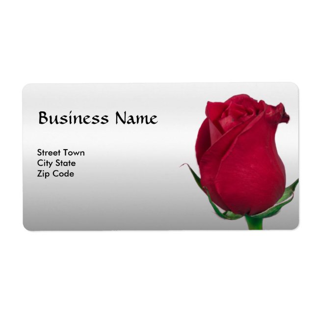 Rote Rose Label Elegantes Personal (Vorne)