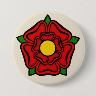 rote Rose Lancaster, England, Emblem der Royalty Button