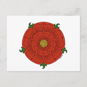 rote Rose Lancaster Postkarte