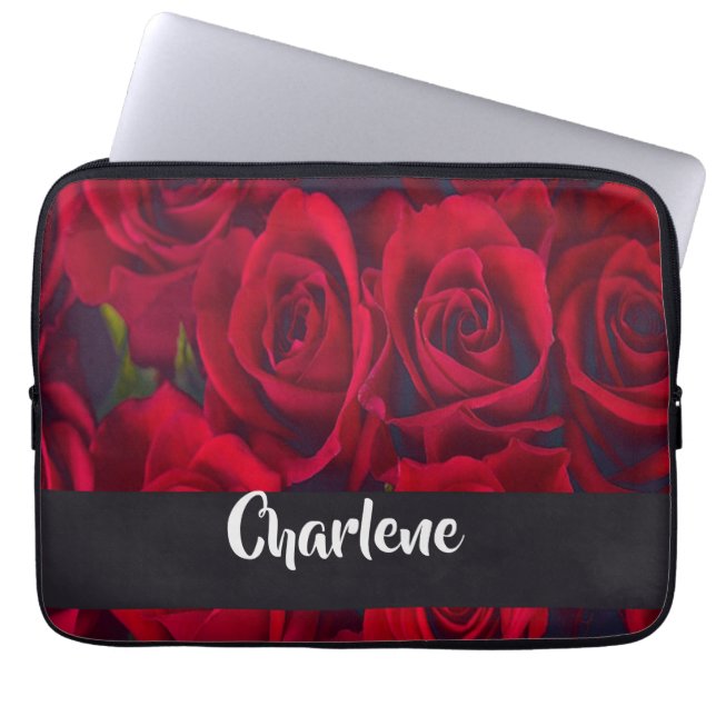 rote Rose Laptopschutzhülle (Vorderseite)
