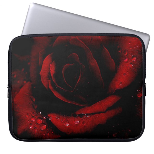 Rote Rose Laptopschutzhülle (Vorderseite)