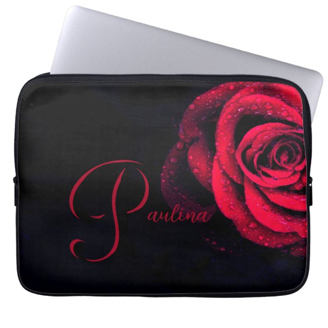 Rote Rose Laptopschutzhülle (Vorderseite)