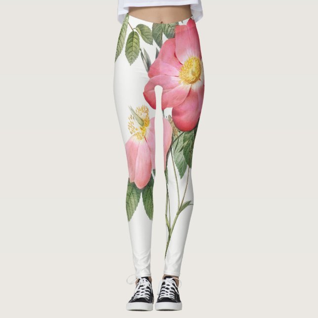 Rote Rose Leggings (Vorderseite)