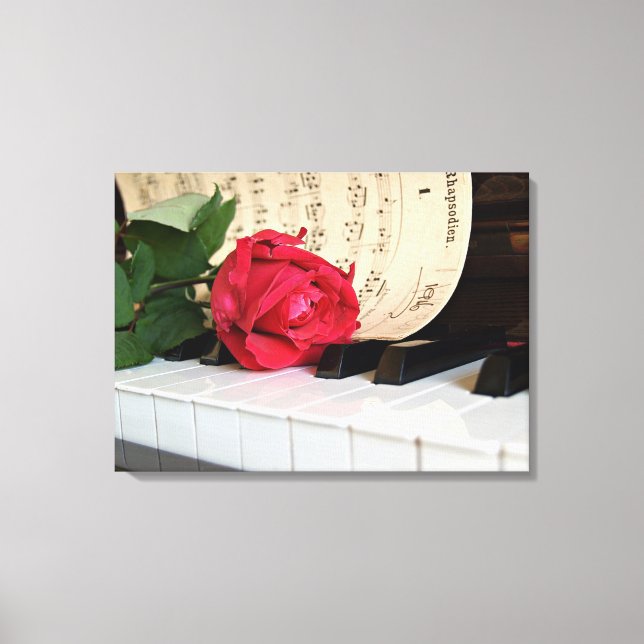 Rote Rose Leinwanddruck (Vorderseite)