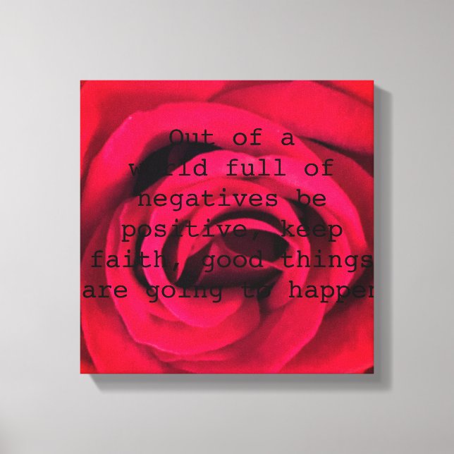 Rote Rose Leinwanddruck (Vorderseite)