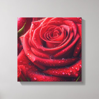 ROTE ROSE - LEINWANDDRUCK