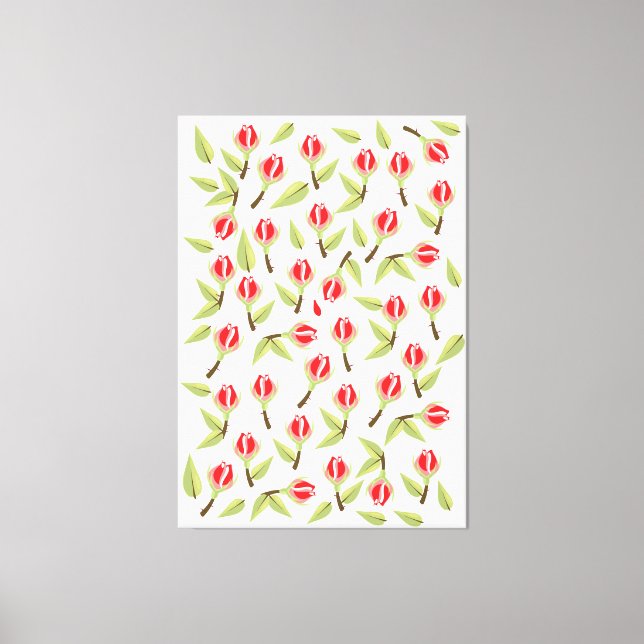 Rote Rose Leinwanddruck (Vorderseite)