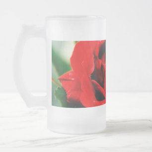 Rote Rose Liebe Mattglas Bierglas