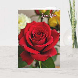 Rote Rose Liebt Dich Karte