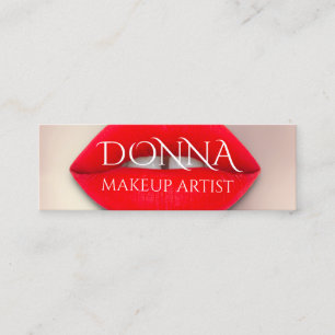 Rote Rose Lippt QR-Logos Makeup Lipstick-Gloss Mini Visitenkarte