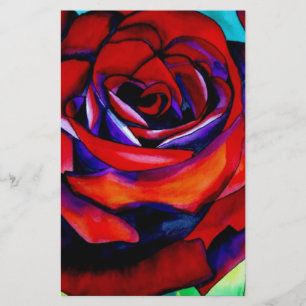 Rote Rose Makro Blume Originalkunst