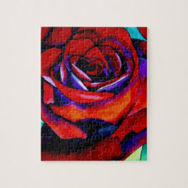 Rote Rose Makro Blume Originalkunst