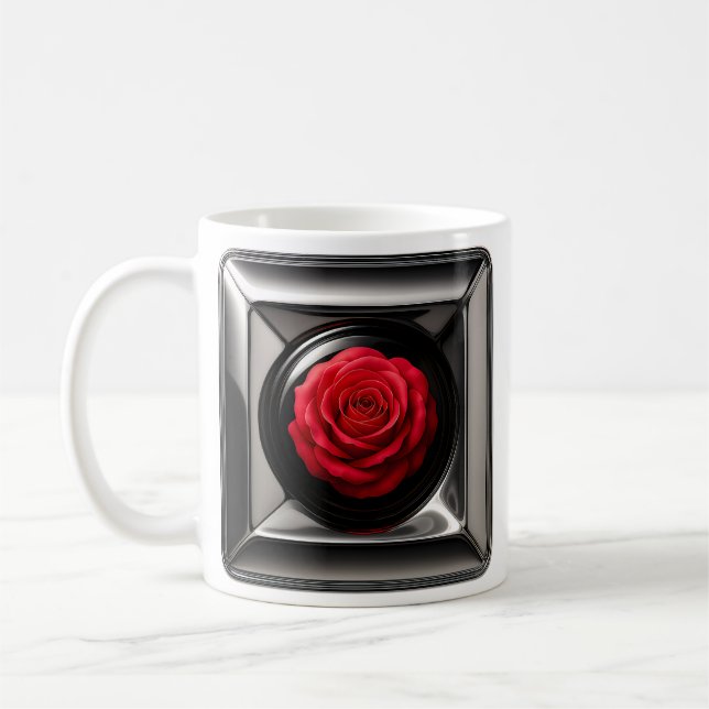 Rote Rose Meta Kaffeetasse (Links)