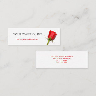 Rote Rose Mini Visitenkarte