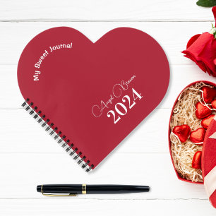 Rote Rose, minimalistisches süßes Journal Notizbuc Notizbuch