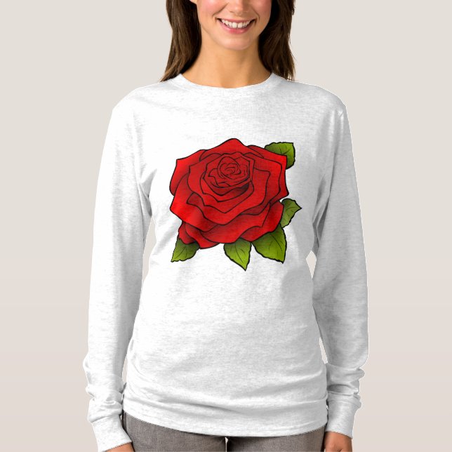 ROTE ROSE MIRLY T - Shirt (Vorderseite)