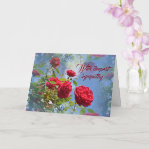 Rote Rose - Mit tiefstem Mitgefühl Karte