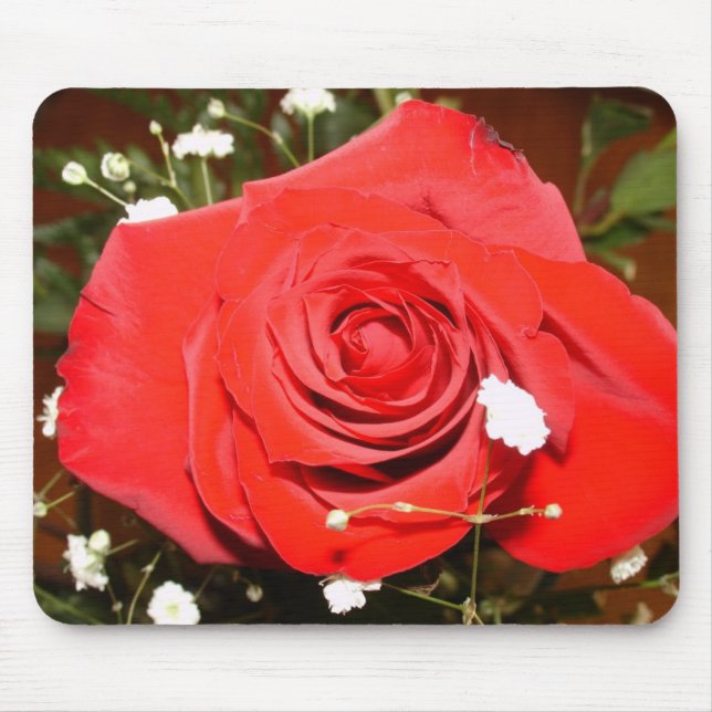 rote Rose Mousepad (Vorne)
