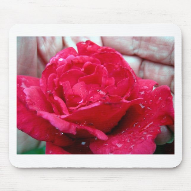 Rote Rose Mousepad (Vorne)