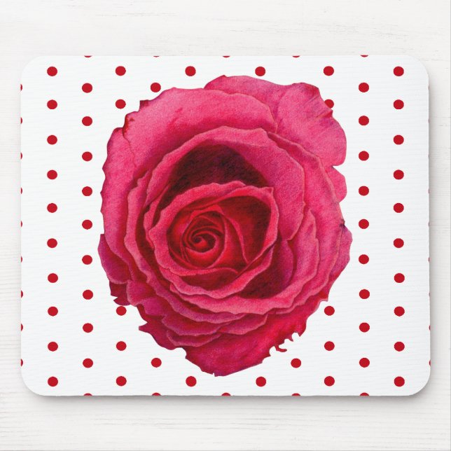 Rote Rose Mousepad (Vorne)
