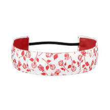 Rote Rose Muster Non-Slip-Headband