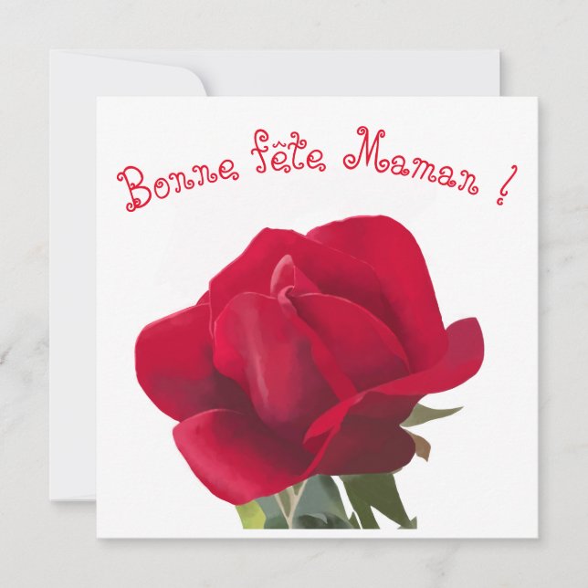 Rote Rose - Muttertag (Vorderseite)