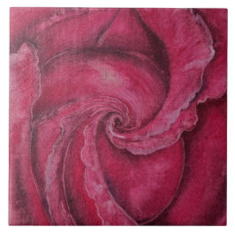 Rote Rose nah Fliese