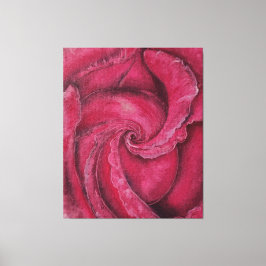 Rote Rose nah Leinwanddruck